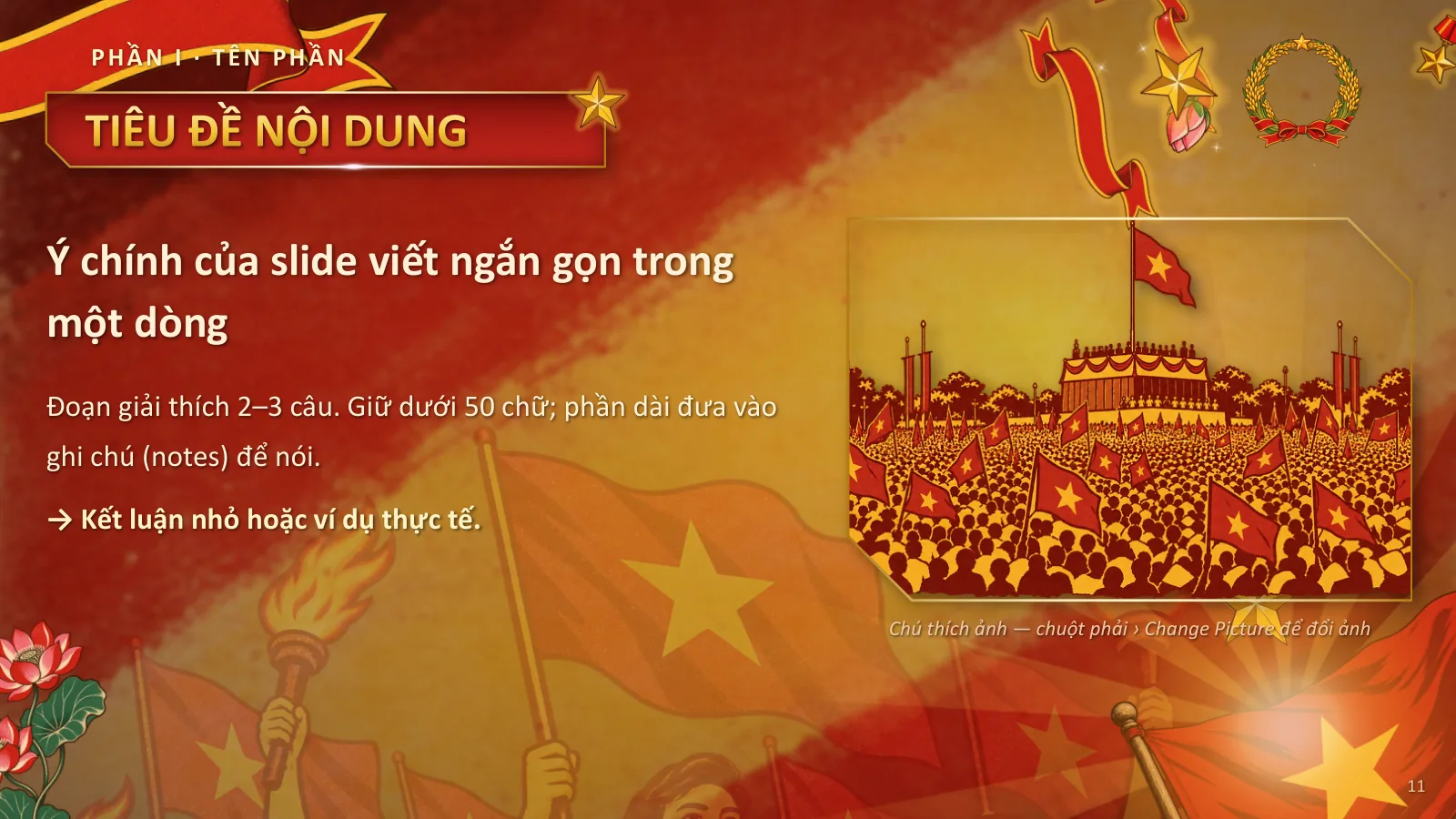 Mẫu thuyết trình phong cách Cổ động Việt Nam, ảnh 11