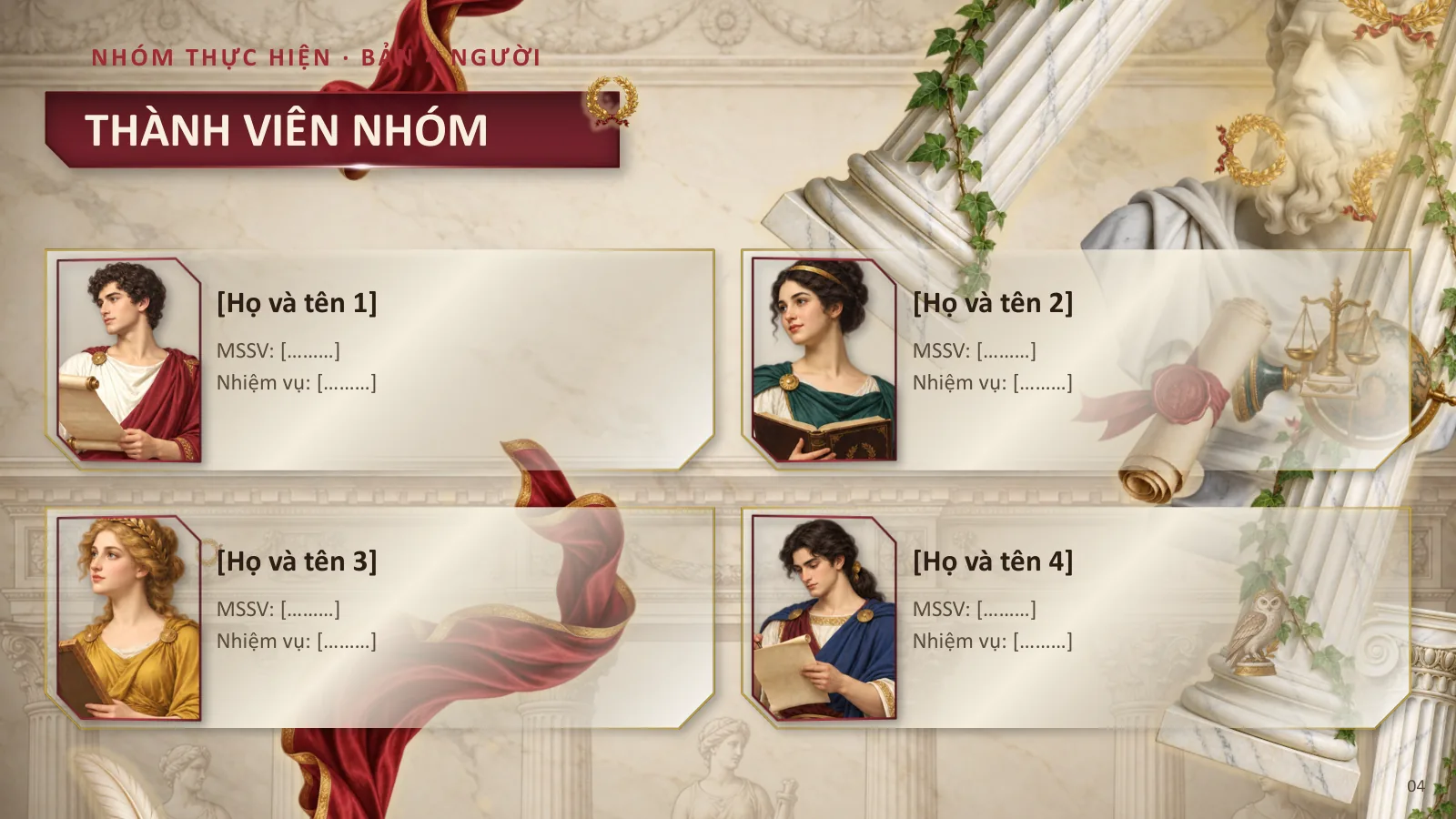 Mẫu thuyết trình phong cách Hàn lâm cổ điển, ảnh 4