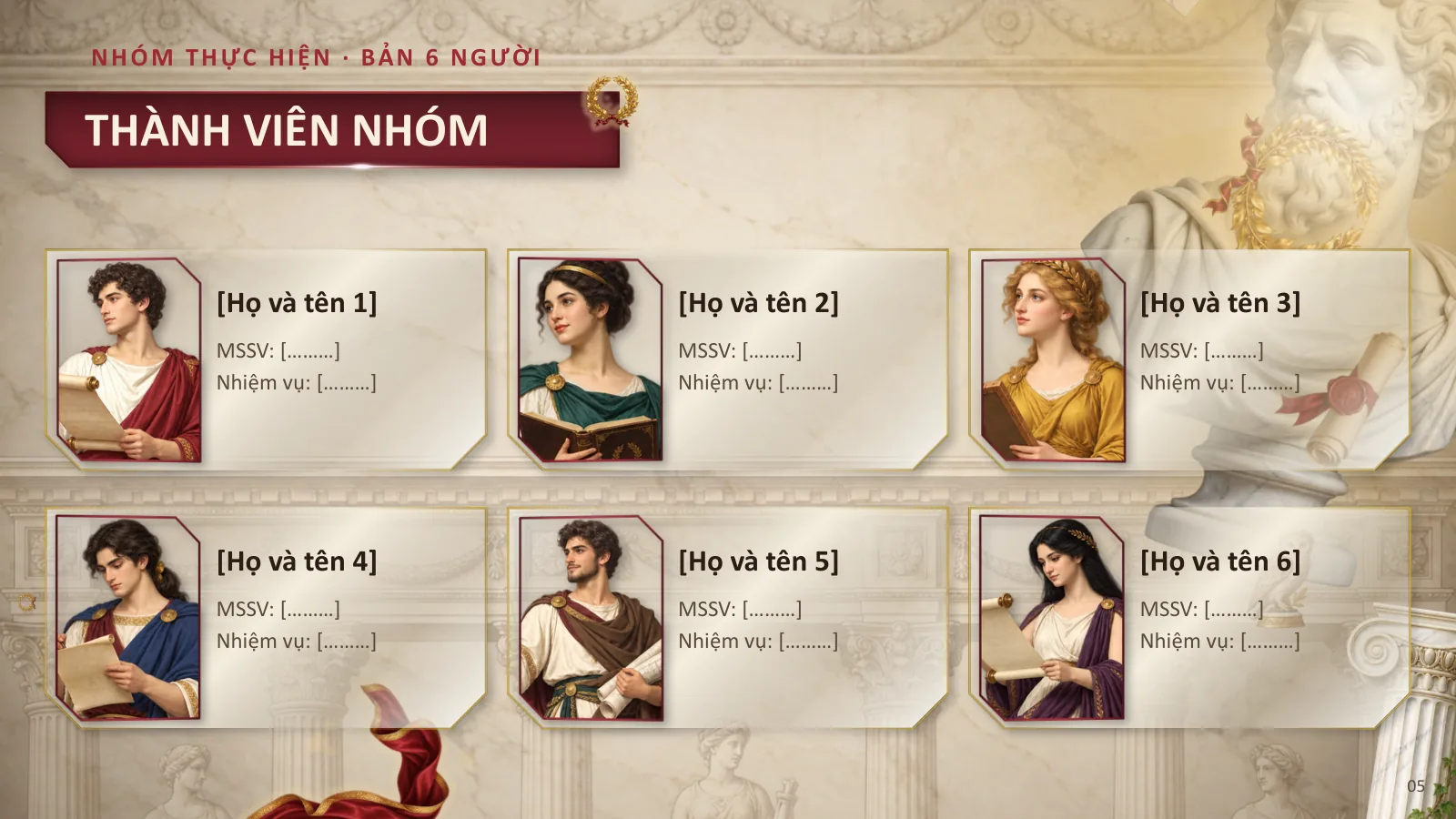 Mẫu thuyết trình phong cách Hàn lâm cổ điển, ảnh 5