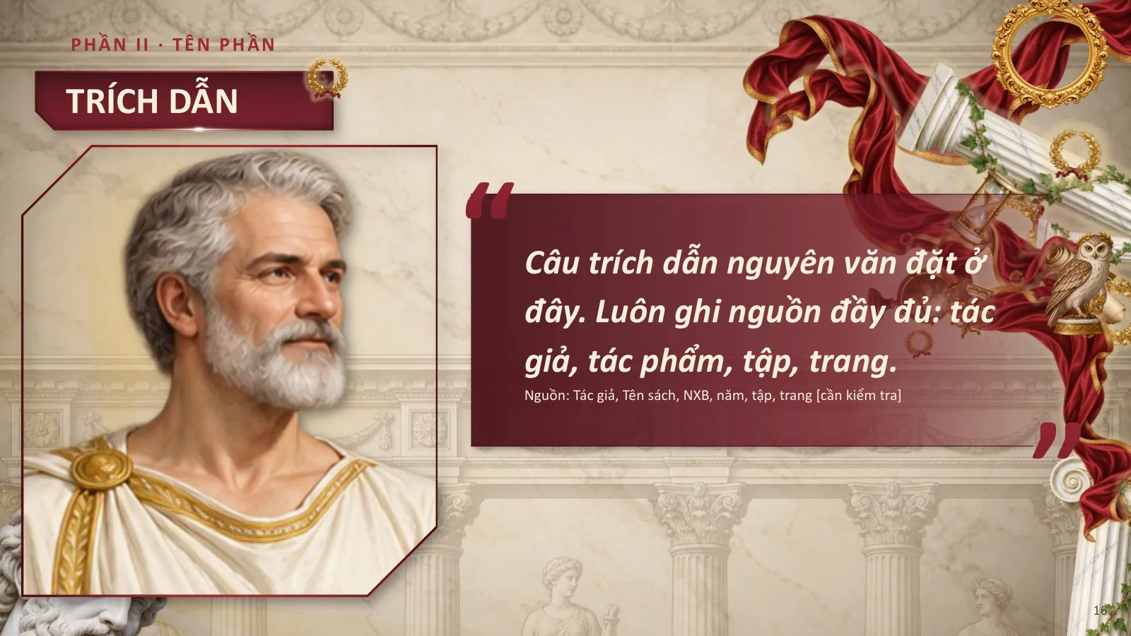 Mẫu thuyết trình phong cách Hàn lâm cổ điển, ảnh 16