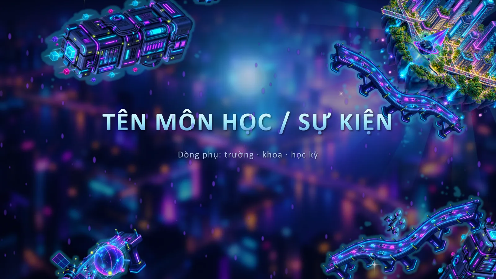 Mẫu thuyết trình phong cách Neon tương lai, ảnh 3