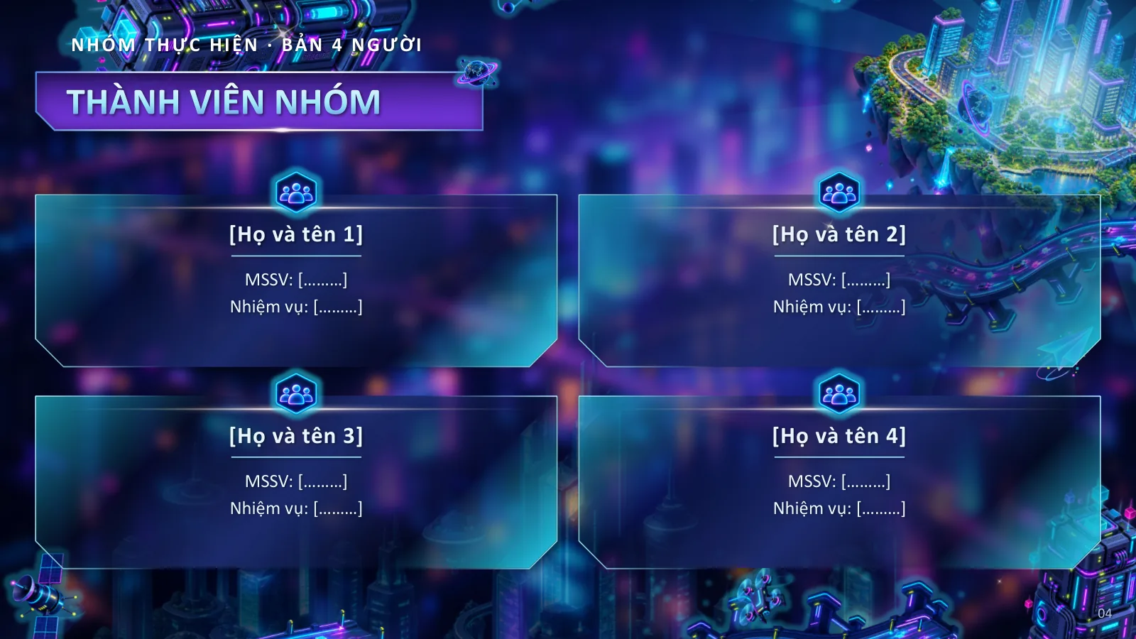 Mẫu thuyết trình phong cách Neon tương lai, ảnh 4