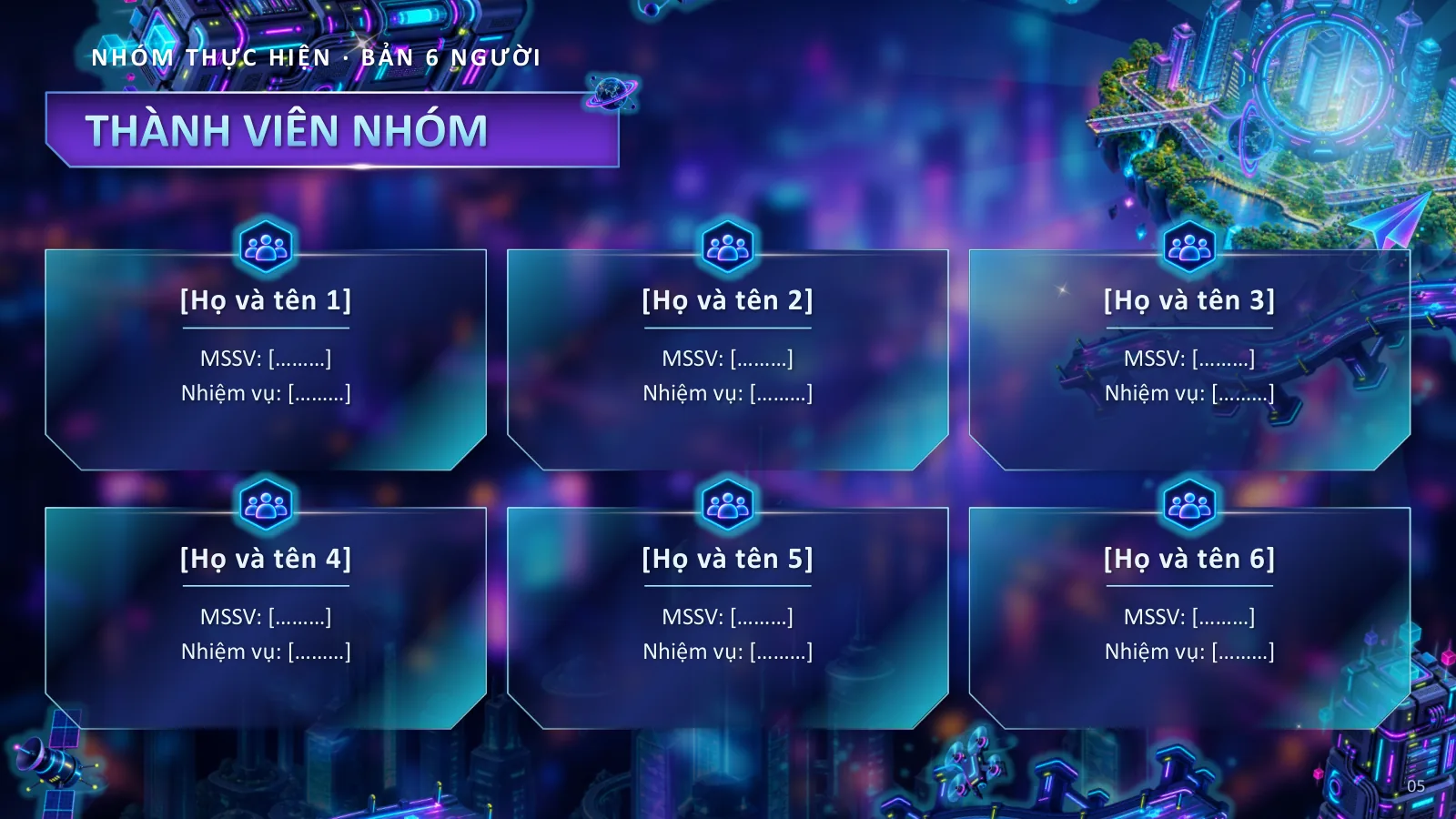 Mẫu thuyết trình phong cách Neon tương lai, ảnh 5