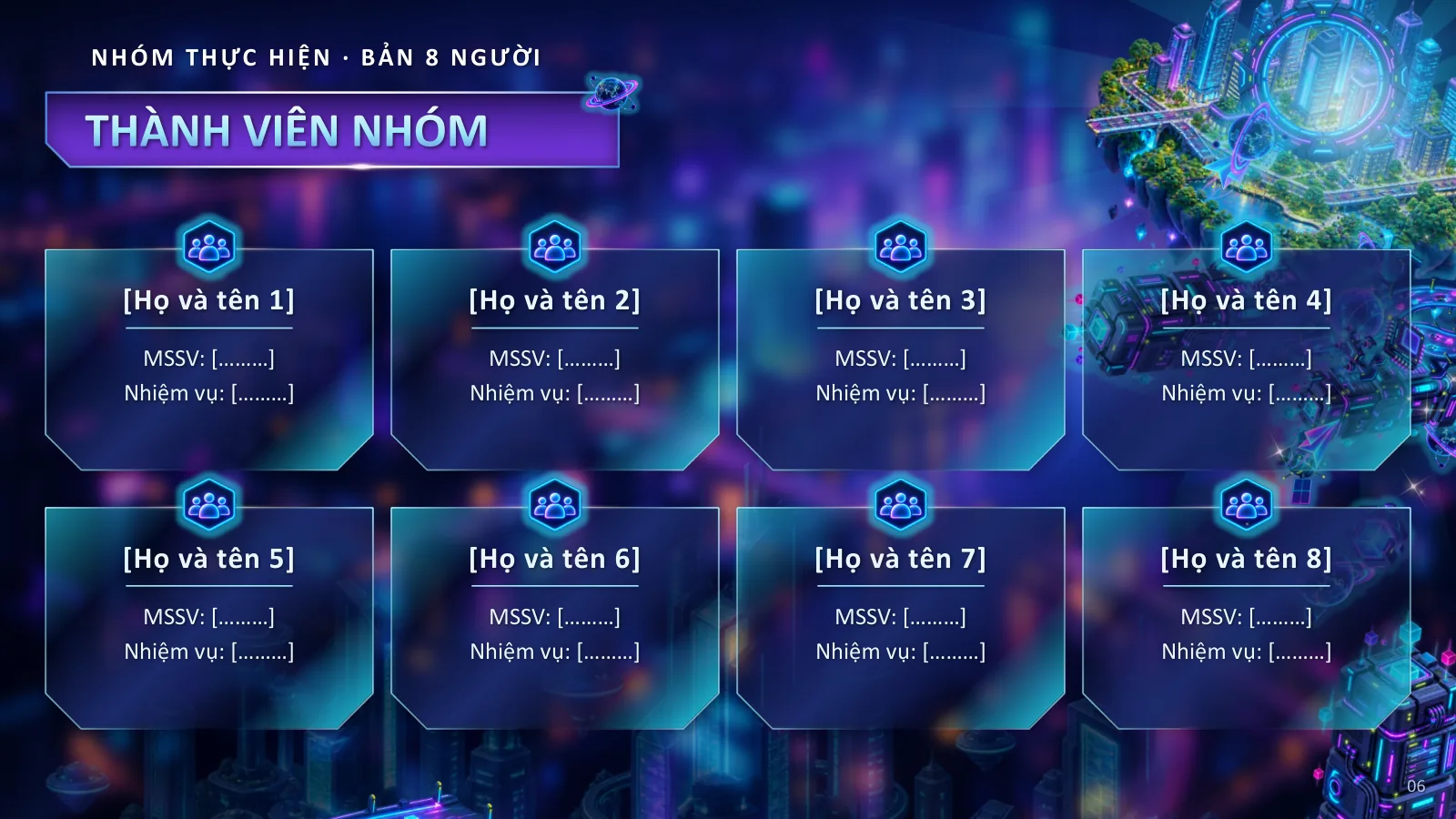 Mẫu thuyết trình phong cách Neon tương lai, ảnh 6
