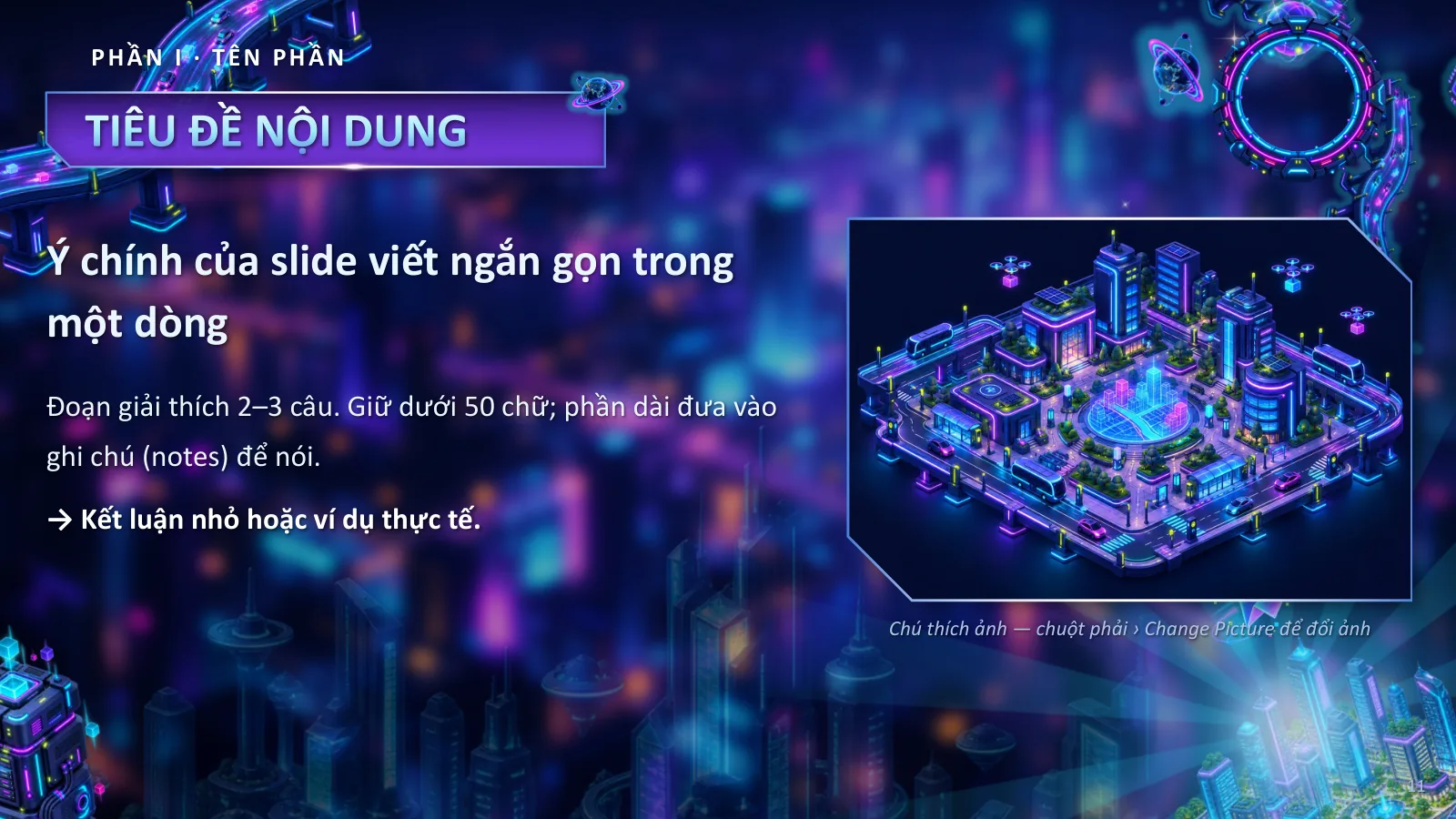 Mẫu thuyết trình phong cách Neon tương lai, ảnh 11