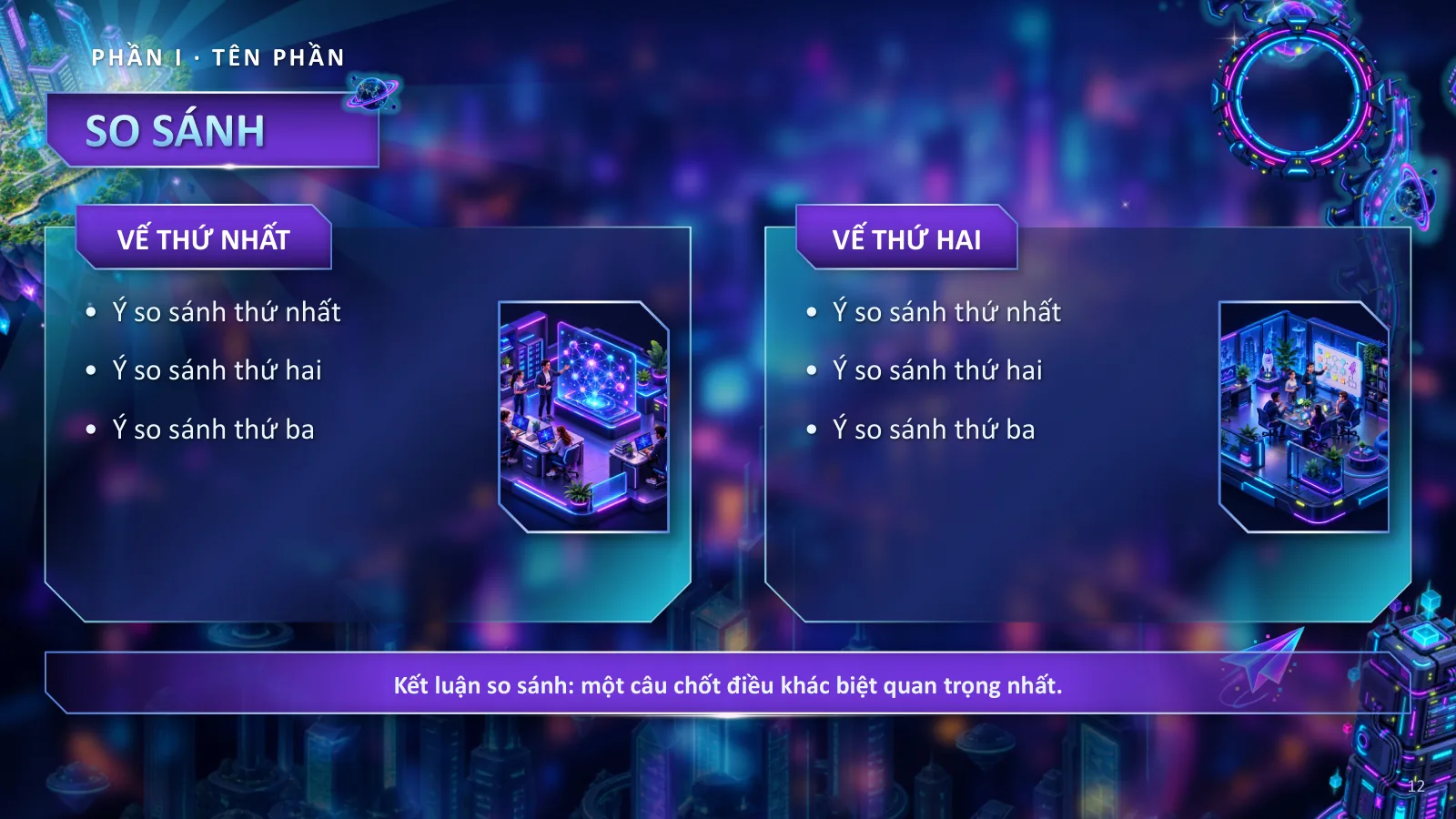 Mẫu thuyết trình phong cách Neon tương lai, ảnh 12