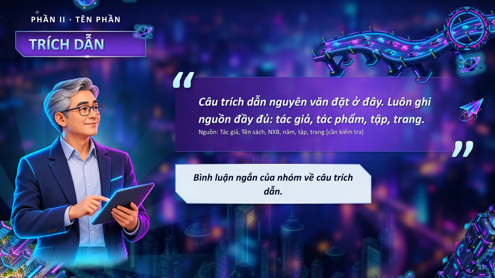 Mẫu thuyết trình phong cách Neon tương lai, ảnh 15