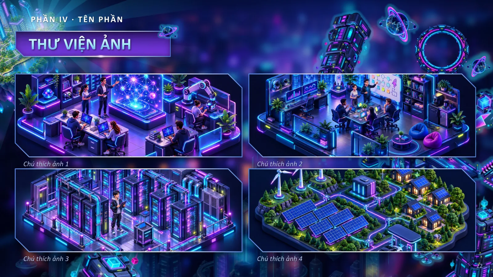 Mẫu thuyết trình phong cách Neon tương lai, ảnh 22