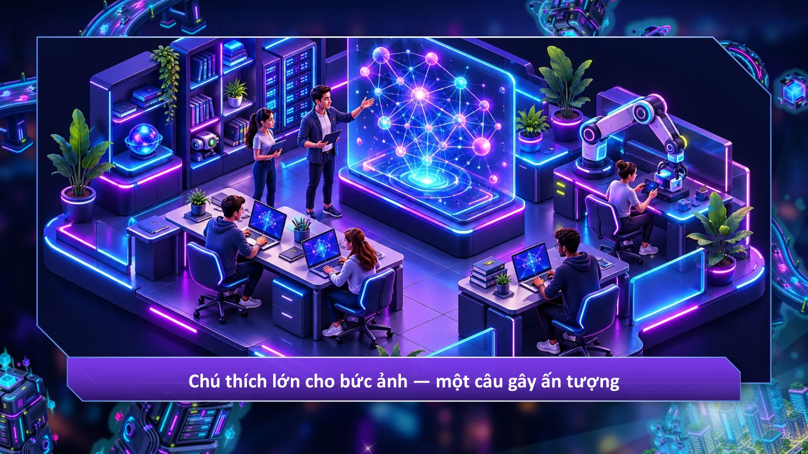 Mẫu thuyết trình phong cách Neon tương lai, ảnh 23