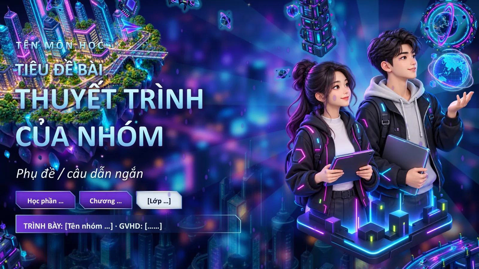 Mẫu thuyết trình phong cách Neon tương lai, ảnh 29