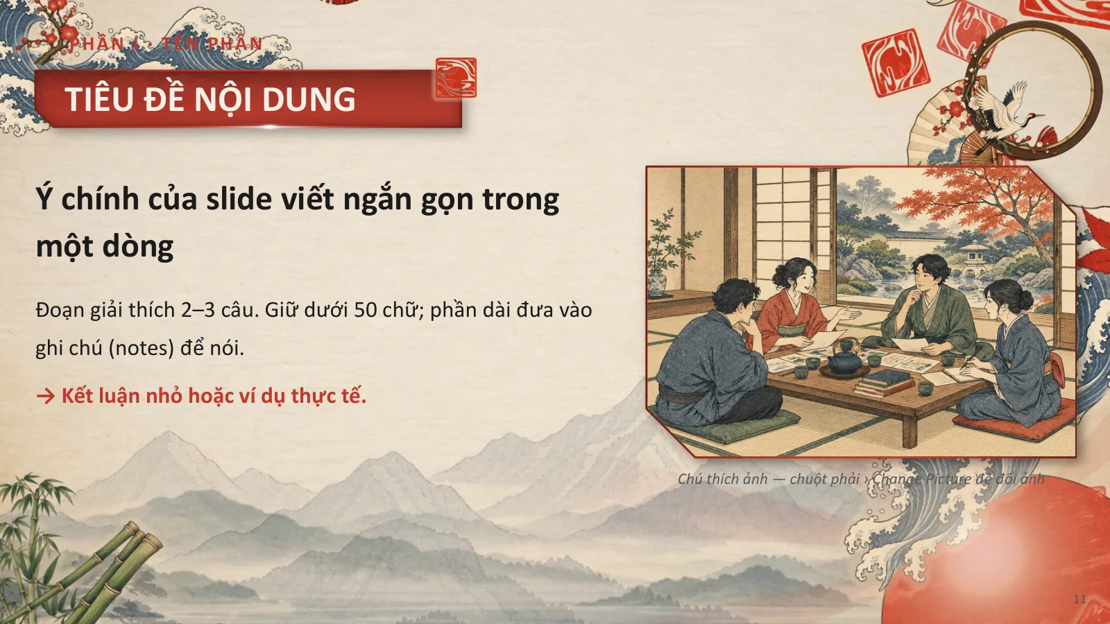 Mẫu thuyết trình phong cách Tối giản Nhật Bản, ảnh 11